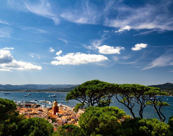 vue aerienne golfe de saint tropez